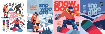 Winter Sports Templates, Badgets & Logos 26xAI