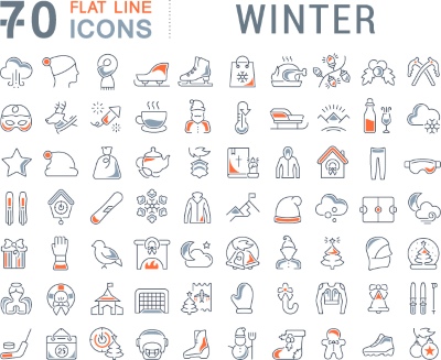 Winter Sports Templates, Badgets & Logos 26xAI