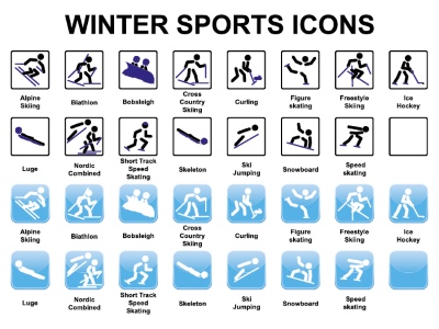 Winter Sports Templates, Badgets & Logos 26xAI