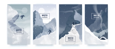Winter Sports Templates, Badgets & Logos 26xAI