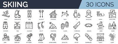 Winter Sports Templates, Badgets & Logos 26xAI
