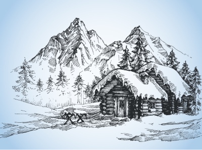 Winter Landscape Sketches 25xAI