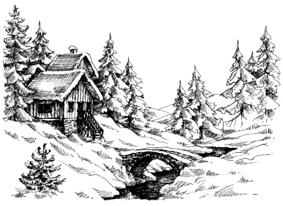 Winter Landscape Sketches 25xAI