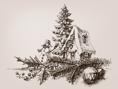 Winter Landscape Sketches 25xAI