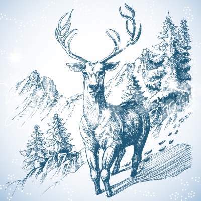 Winter Landscape Sketches 25xAI