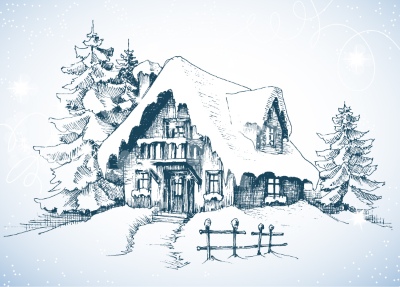 Winter Landscape Sketches 25xAI