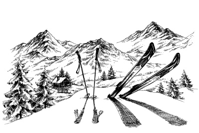 Winter Landscape Sketches 25xAI