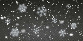 Falling Snowflakes on Transparent Backgrounds 44xAI