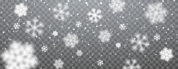 Falling Snowflakes on Transparent Backgrounds 44xAI