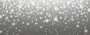 Falling Snowflakes on Transparent Backgrounds 44xAI