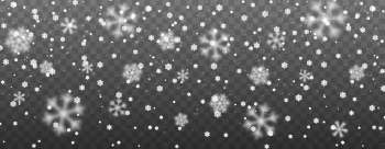 Falling Snowflakes on Transparent Backgrounds 44xAI