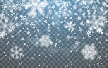 Falling Snowflakes on Transparent Backgrounds 44xAI