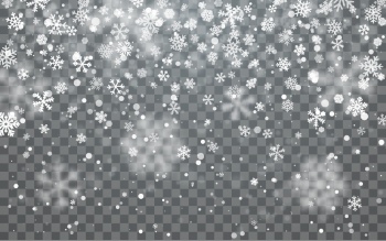Falling Snowflakes on Transparent Backgrounds 44xAI