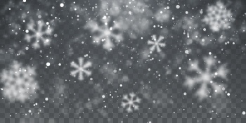 Falling Snowflakes on Transparent Backgrounds 44xAI