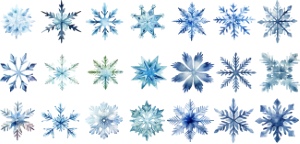 Seamless Patterns with Snowflakes 30xAI