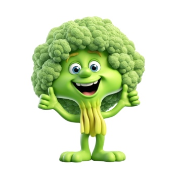 3D Illustrated Funny Cartoon Style Veggies 33xPNG