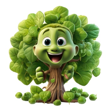 3D Illustrated Funny Cartoon Style Veggies 33xPNG