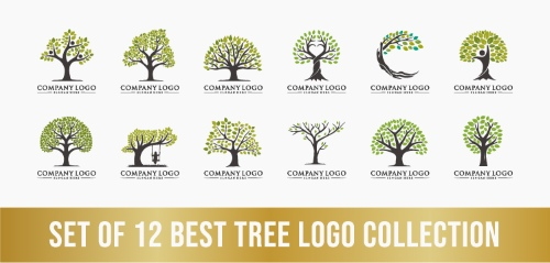 Tree Logos & Design Elements #2, 25xAI Tree Logos & Design Elements #2, 25xAI