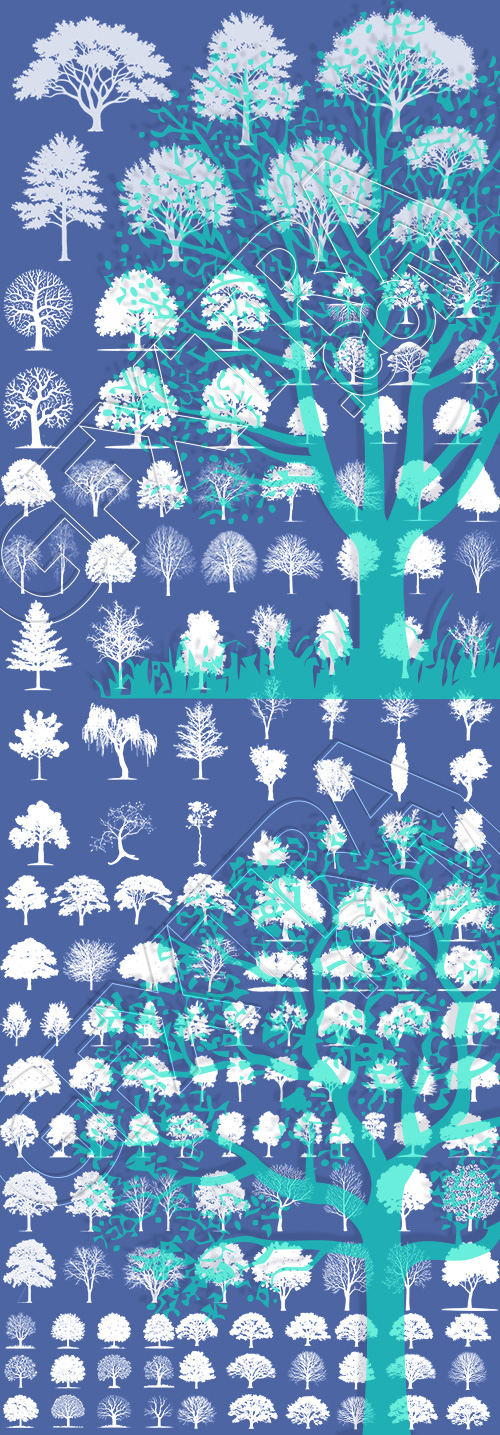 Tree Logos & Design Elements #3, 25xAI