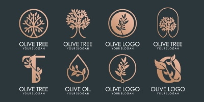 Olive Tree Design Elements #2, 25xAI