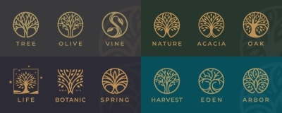 Olive Tree Design Elements #2, 25xAI