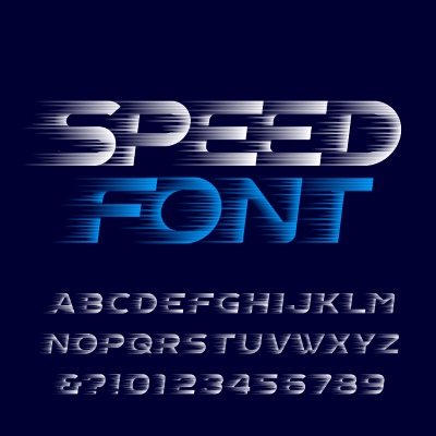 Fast Motion Effected Alphabets & Numbers 31xAI