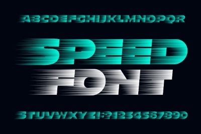 Fast Motion Effected Alphabets & Numbers 31xAI