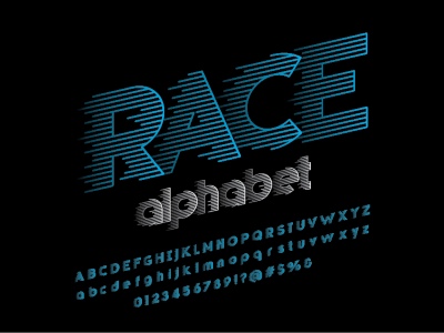 Fast Motion Effected Alphabets & Numbers 31xAI