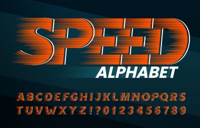 Fast Motion Effected Alphabets & Numbers 31xAI