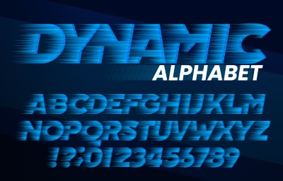 Fast Motion Effected Alphabets & Numbers 31xAI