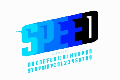 Fast Motion Effected Alphabets & Numbers 31xAI