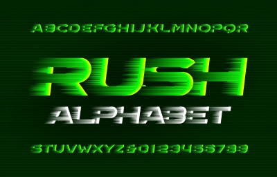 Fast Motion Effected Alphabets & Numbers 31xAI