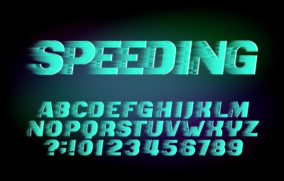 Fast Motion Effected Alphabets & Numbers 31xAI