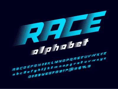 Fast Motion Effected Alphabets & Numbers 31xAI
