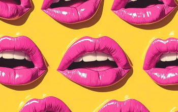 Stylish Seamless Patterns of Female Lips 25xJPEG