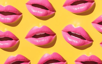 Stylish Seamless Patterns of Female Lips 25xJPEG