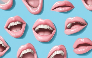Stylish Seamless Patterns of Female Lips 25xJPEG