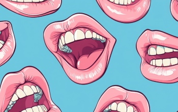 Stylish Seamless Patterns of Female Lips 25xJPEG