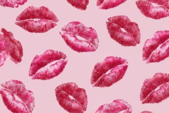 Stylish Seamless Patterns of Female Lips 25xJPEG