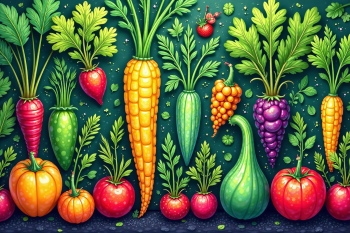 Seamless Vegetable Backgrounds #1, 25xJPEG