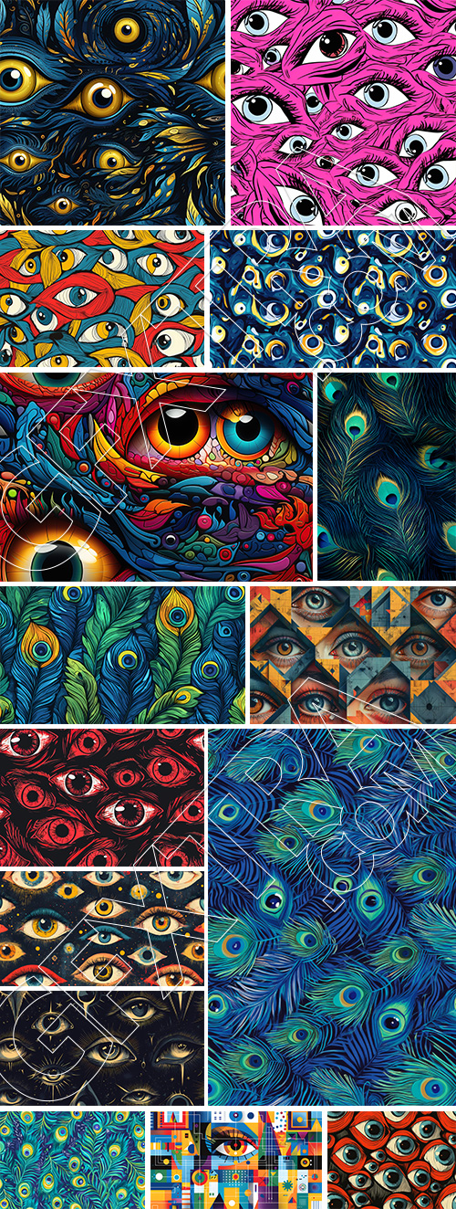 Seamless Eyes Art Images 30xJPEG