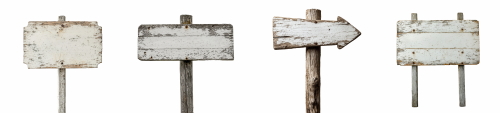 Old Rustic Wooden Sign Boards 25xPNG