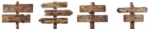 Old Rustic Wooden Sign Boards 25xPNG