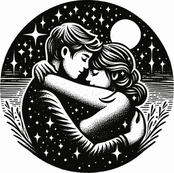 Vintage Engraving Style Couples 26xAI