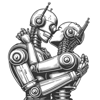 Vintage Engraving Style Couples 26xAI