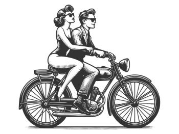 Vintage Engraving Style Couples 26xAI