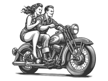 Vintage Engraving Style Couples 26xAI