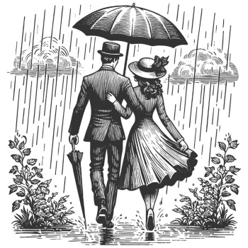 Vintage Engraving Style Couples 26xAI