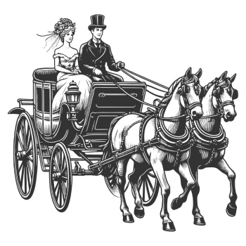 Vintage Engraving Style Couples 26xAI