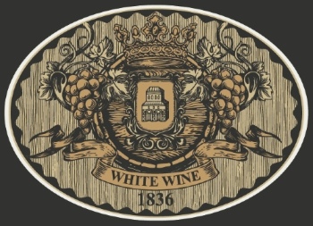 Wine Labels Decorated with Vintage Bunches of Grapes 31xAI Wine Labels Decorated with Vintage Bunches of Grapes 31xAI